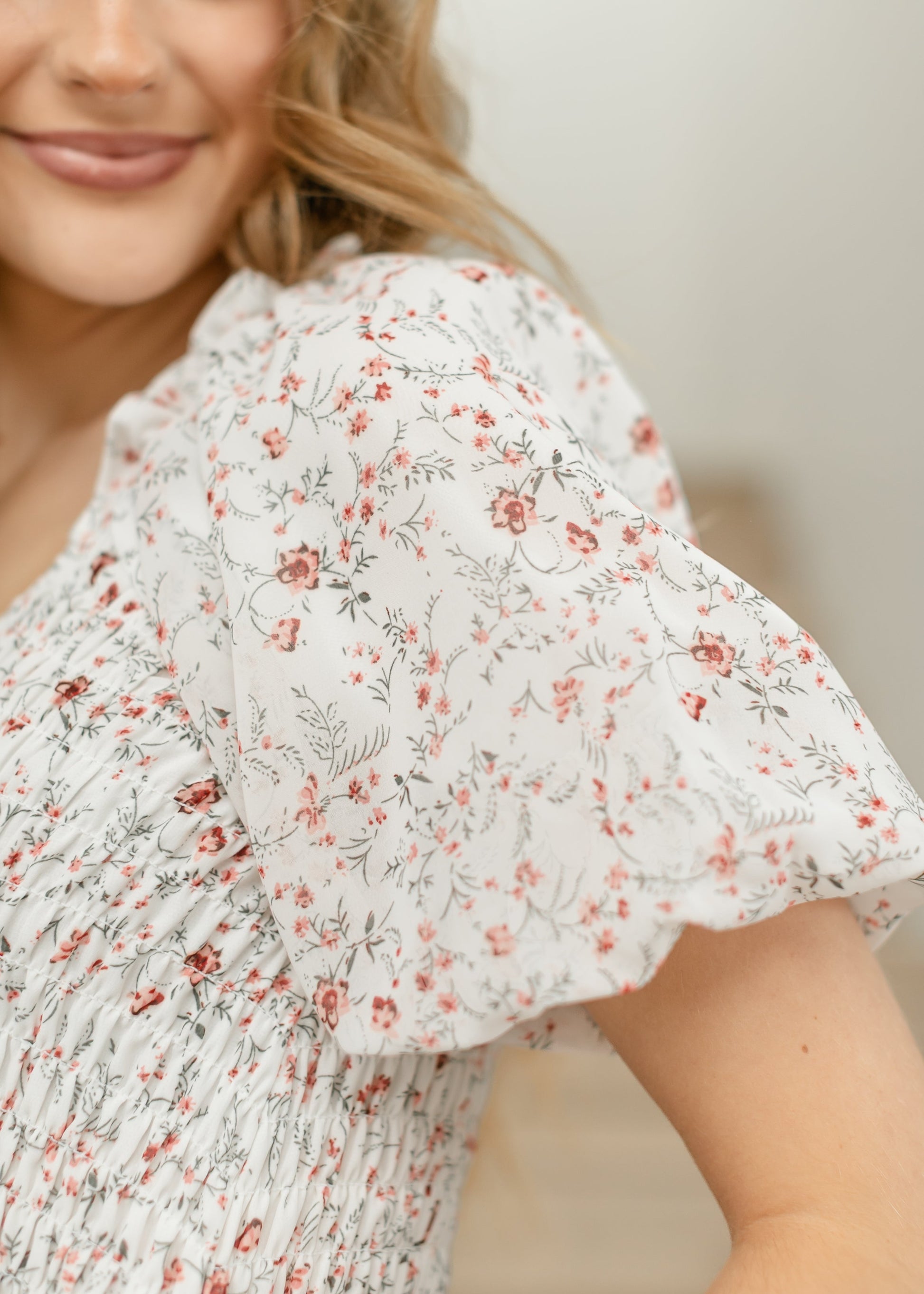 Jensen Puff Sleeve V-Neck Maxi Dress FF Dresses