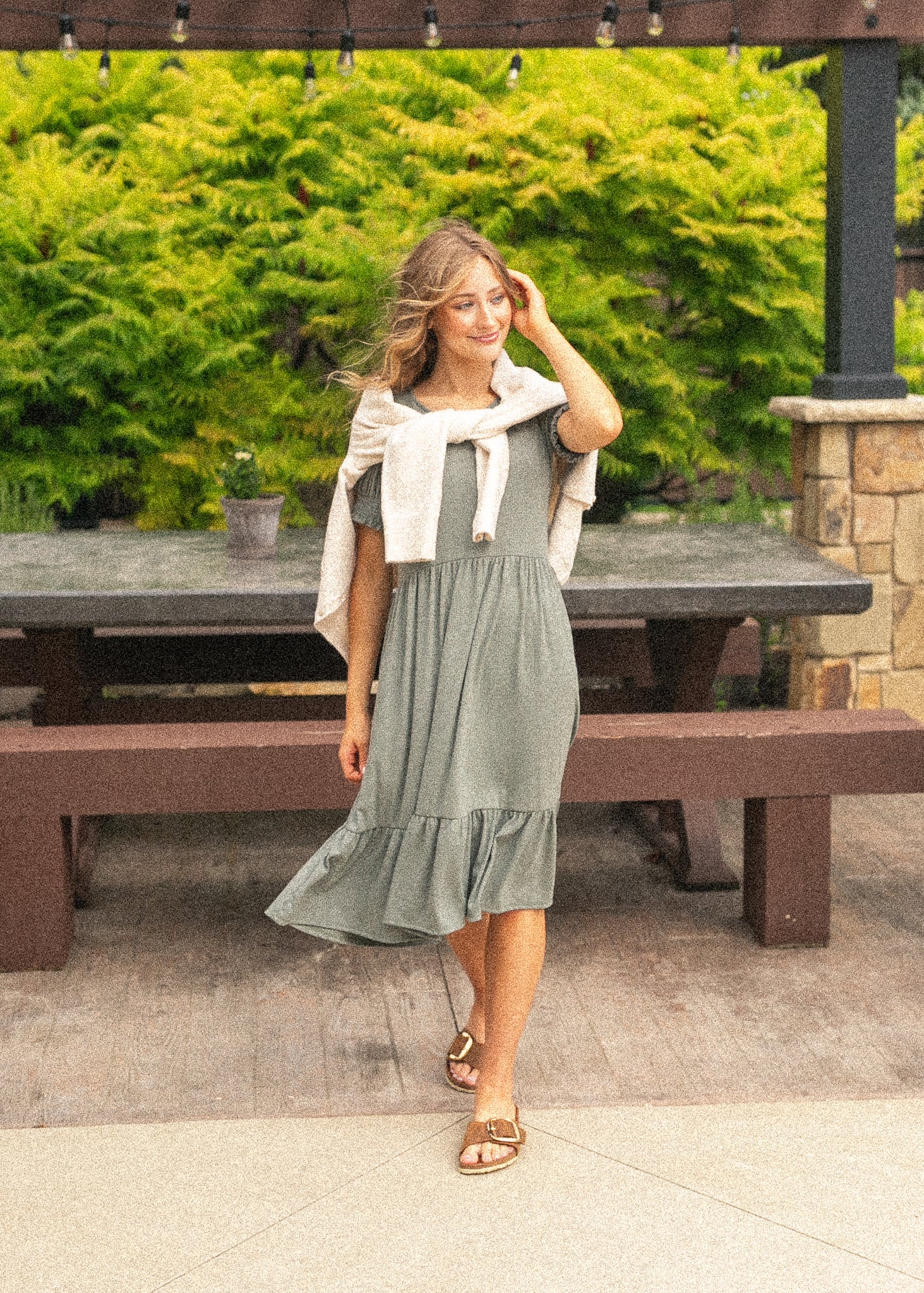 Jess Short Sleeve Midi Dress IC Dresses