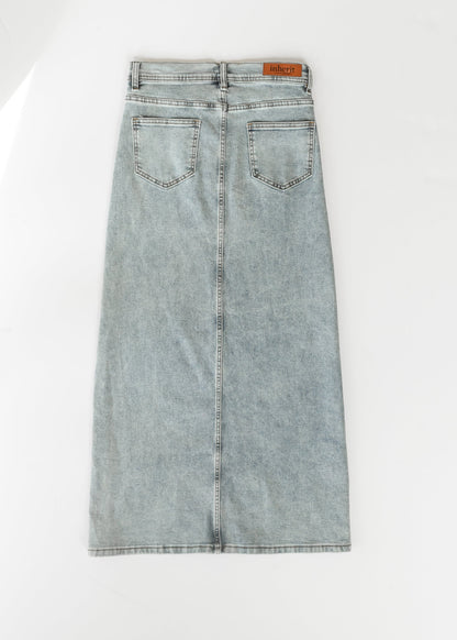 Jessa A-line Denim Maxi Skirt FF Skirts