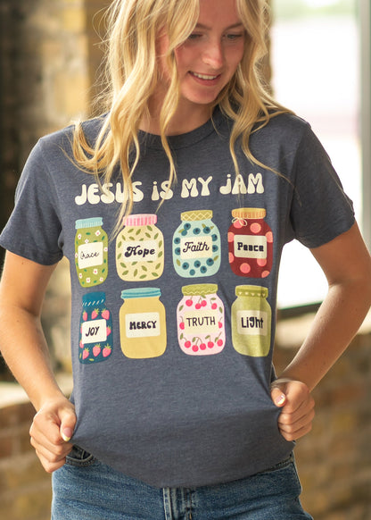 Jesus is my Jam Graphic Tee FF Tops