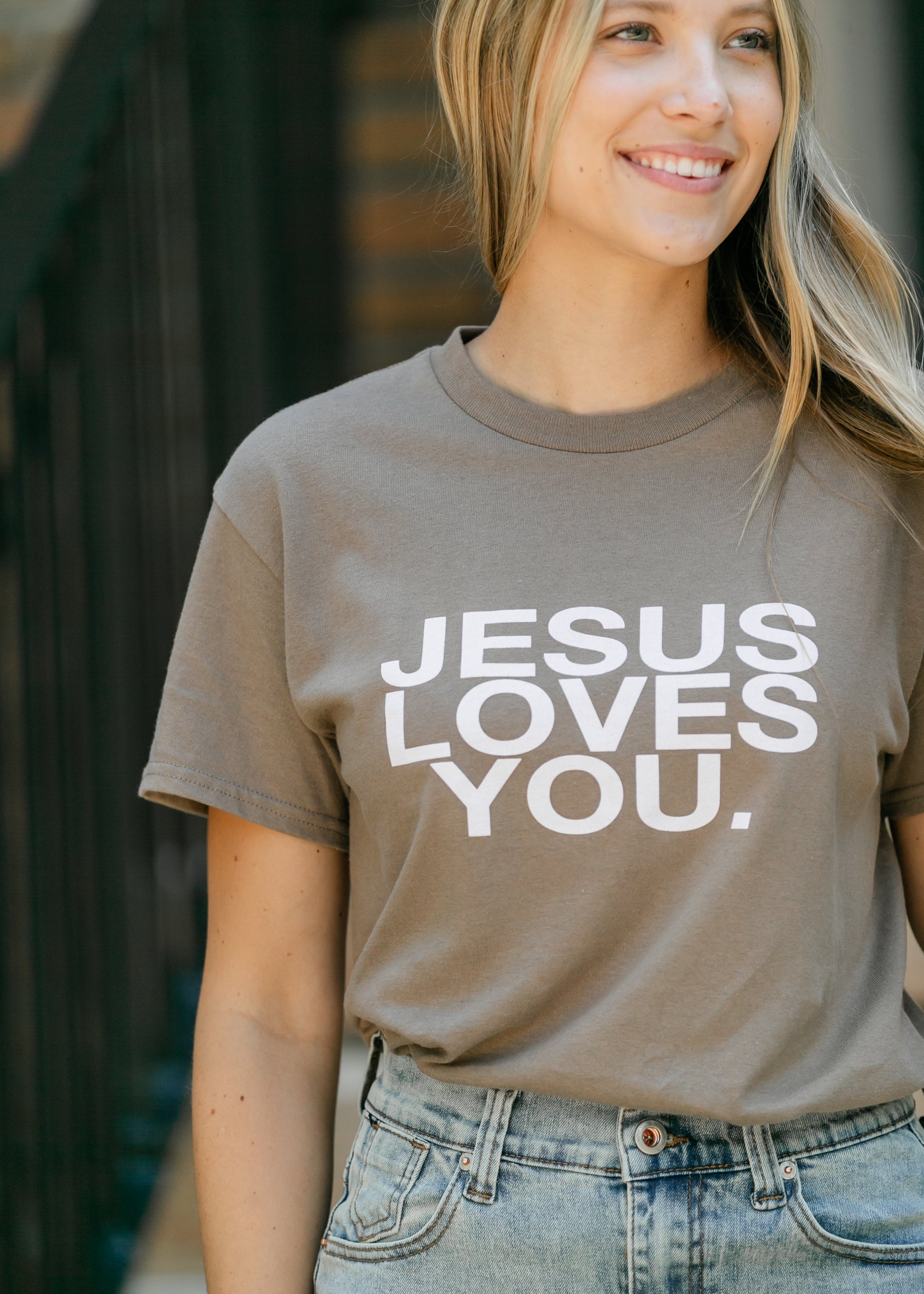 Jesus Loves You Graphic T-shirt FF Tops