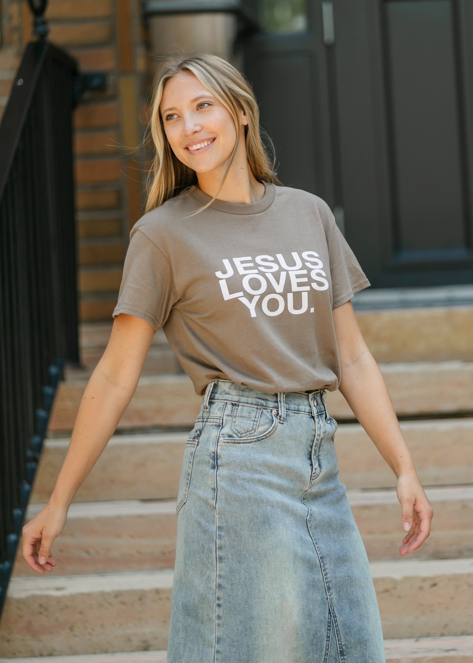 Jesus Loves You Graphic T-shirt FF Tops