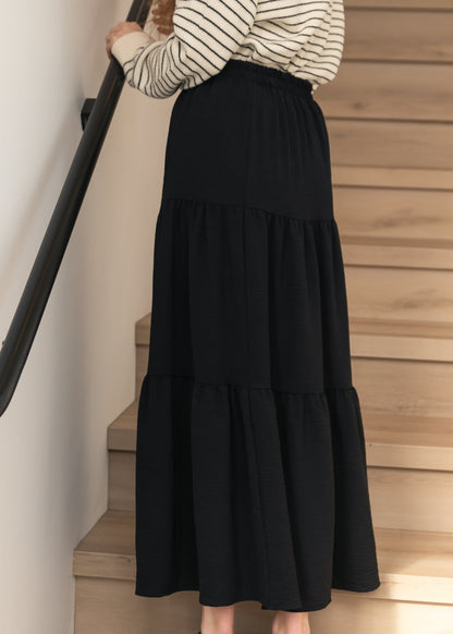 Jill Stretch Waist Tiered Maxi Skirt IC Skirts