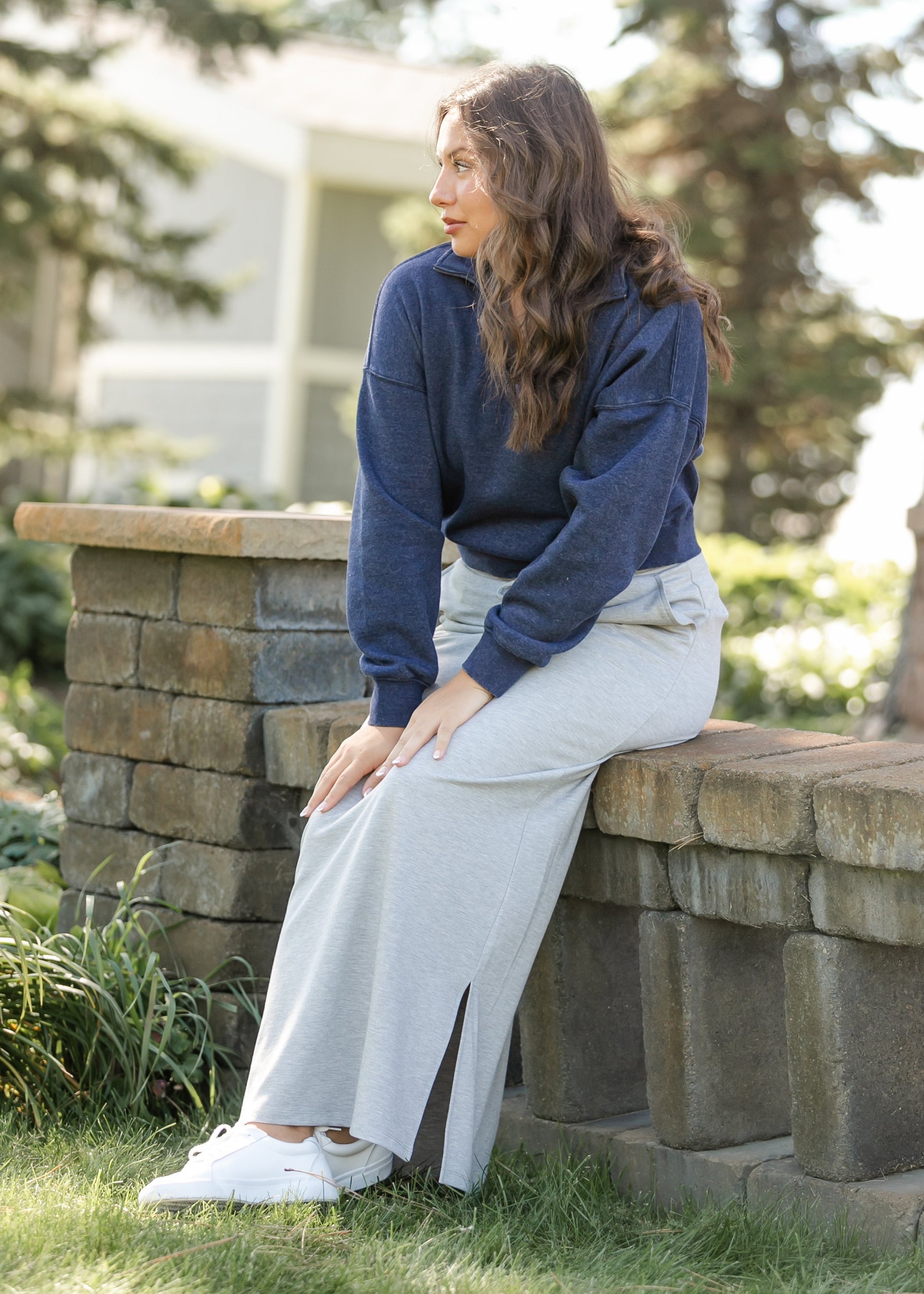 Jordan Knit Maxi Skirt Heather Gray IC Skirts