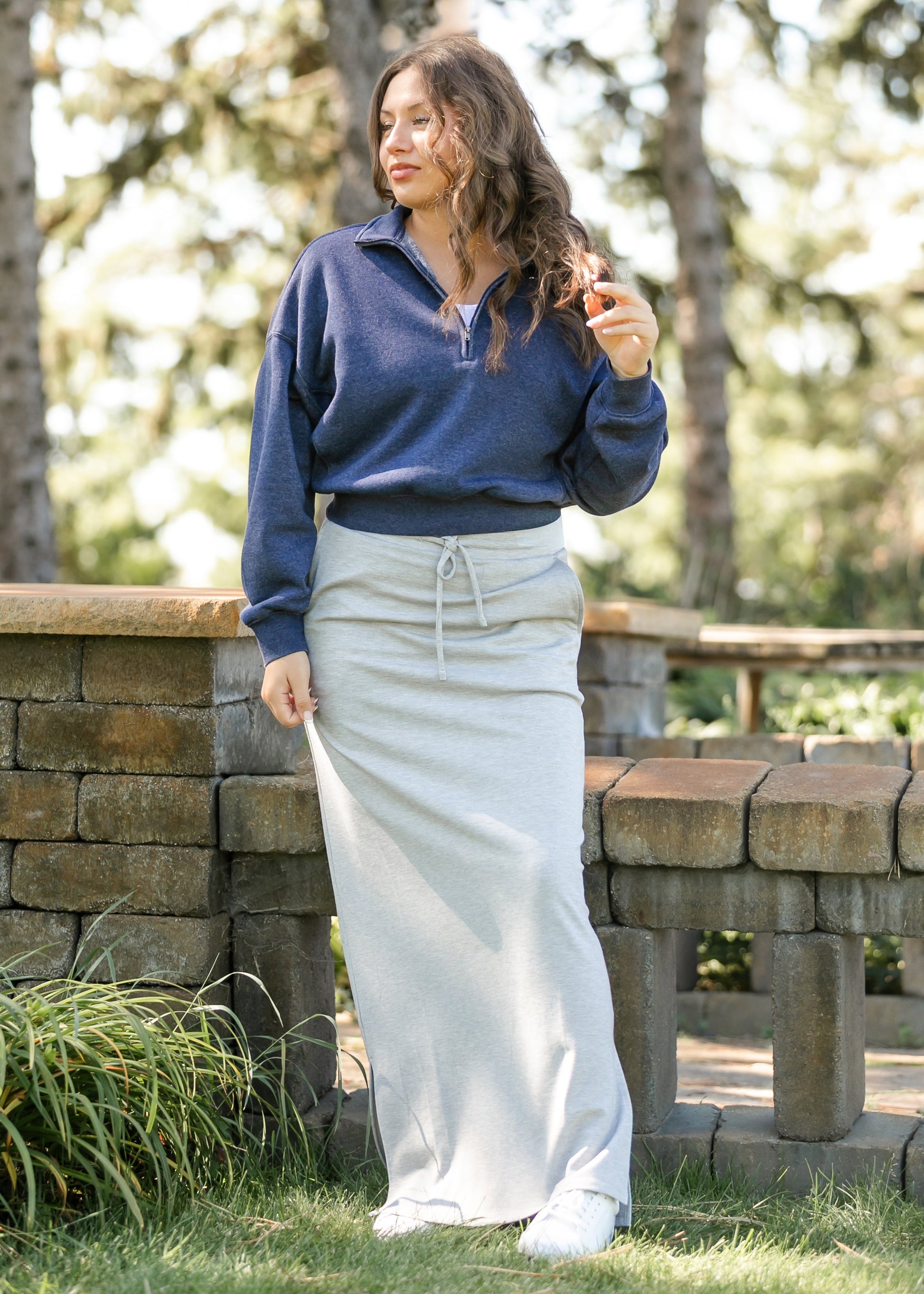 Jordan Knit Maxi Skirt Heather Gray IC Skirts