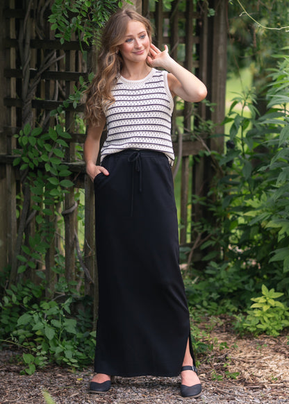 Jordan Knit Maxi Skirt IC Skirts Black / XS