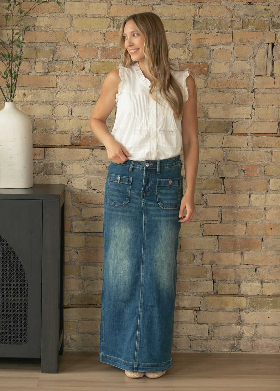 Josephine Pleated Cotton Blouse IC Tops
