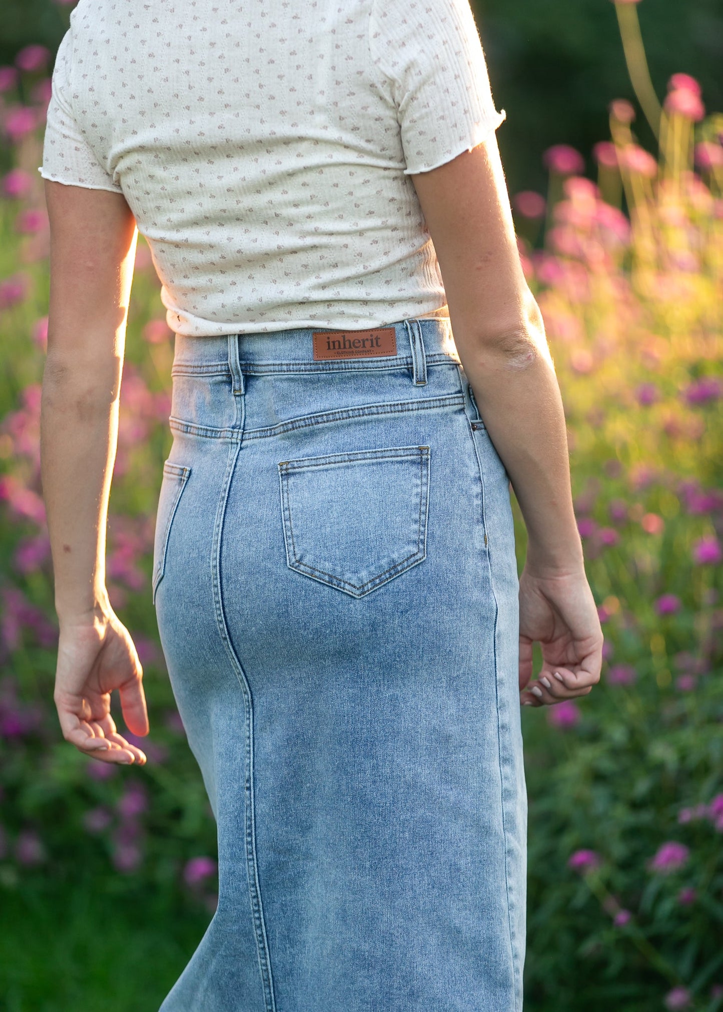 Josie A-line Denim Midi Skirt IC Skirts