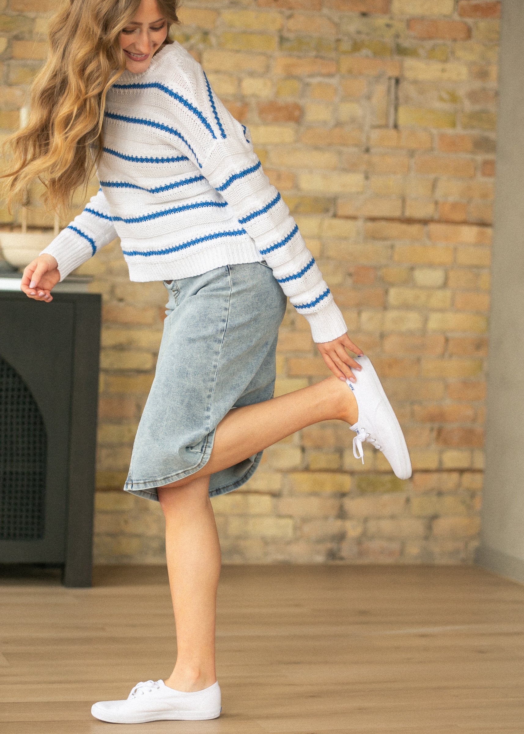 Josie A-line Denim Midi Skirt IC Skirts