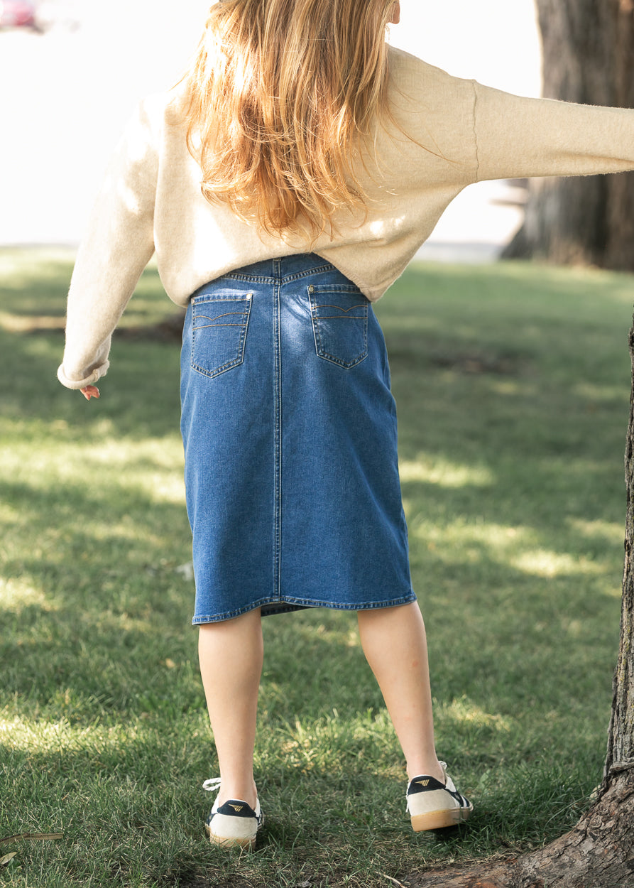 Joy Midi Denim Skirt IC Skirts