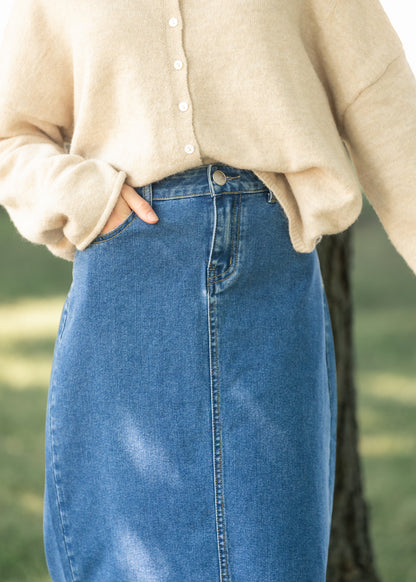 Joy Midi Denim Skirt IC Skirts