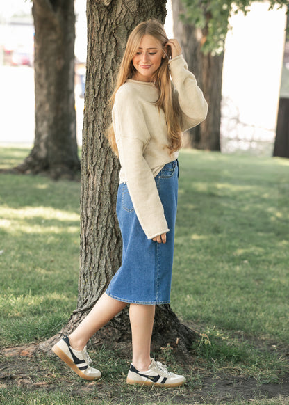 Joy Midi Denim Skirt IC Skirts