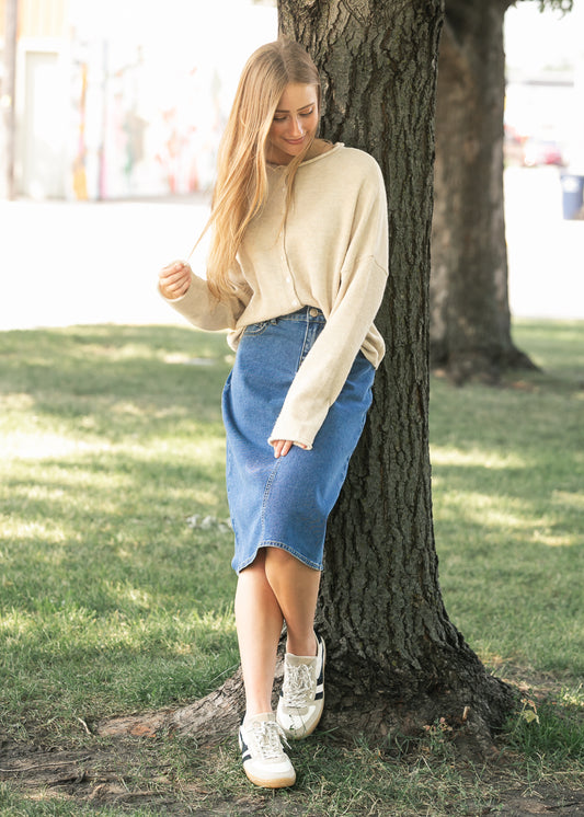Joy Midi Denim Skirt IC Skirts