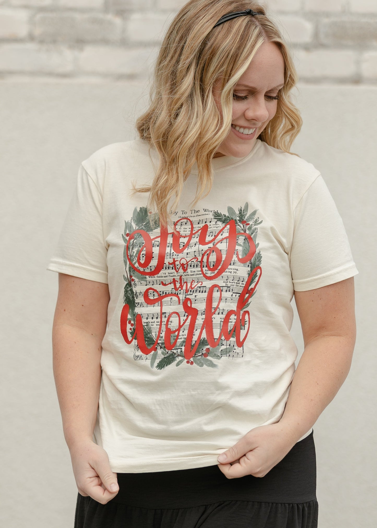 Joy to the World Music Graphic T-Shirt FF Tops