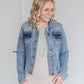 Kara Faded Medium Blue Denim Jacket - FINAL SALE FF Tops Medium Wash / XS
