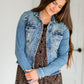 Kara Faded Medium Blue Denim Jacket Tops