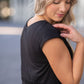 Kate Cap Sleeve Black Midi Dress IC Dresses