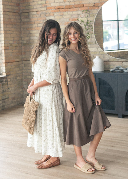 Kate Cap Sleeve Midi Dress IC Dresses