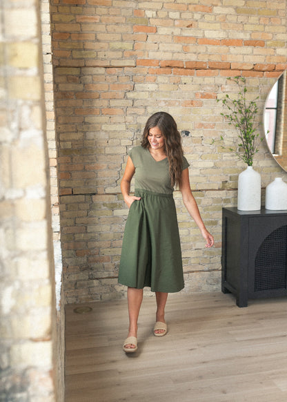 Kate Cap Sleeve Midi Dress IC Dresses