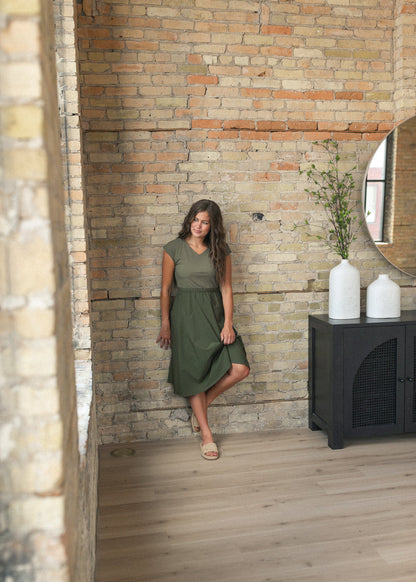 Kate Cap Sleeve Midi Dress IC Dresses