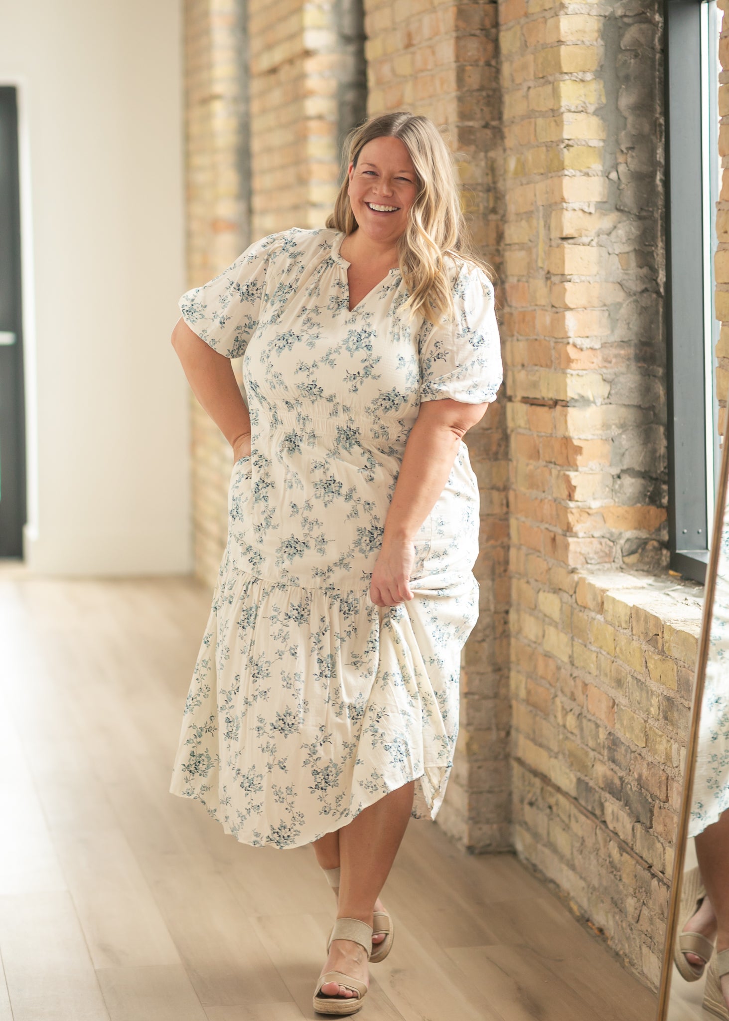 Katrina Half Sleeve Floral Maxi Dress IC Dresses