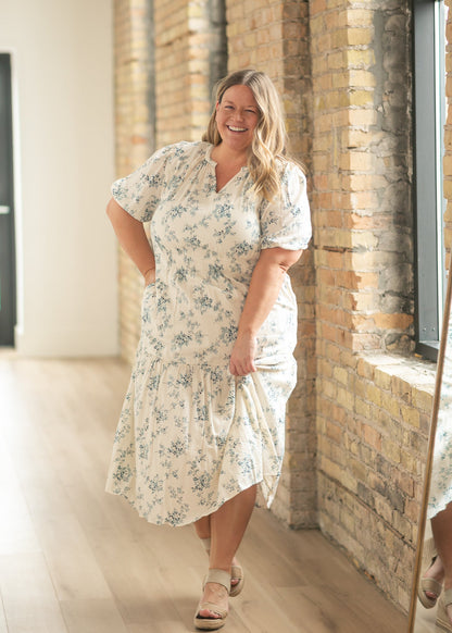 Katrina Half Sleeve Floral Maxi Dress IC Dresses