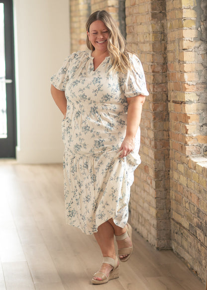 Katrina Half Sleeve Floral Maxi Dress IC Dresses