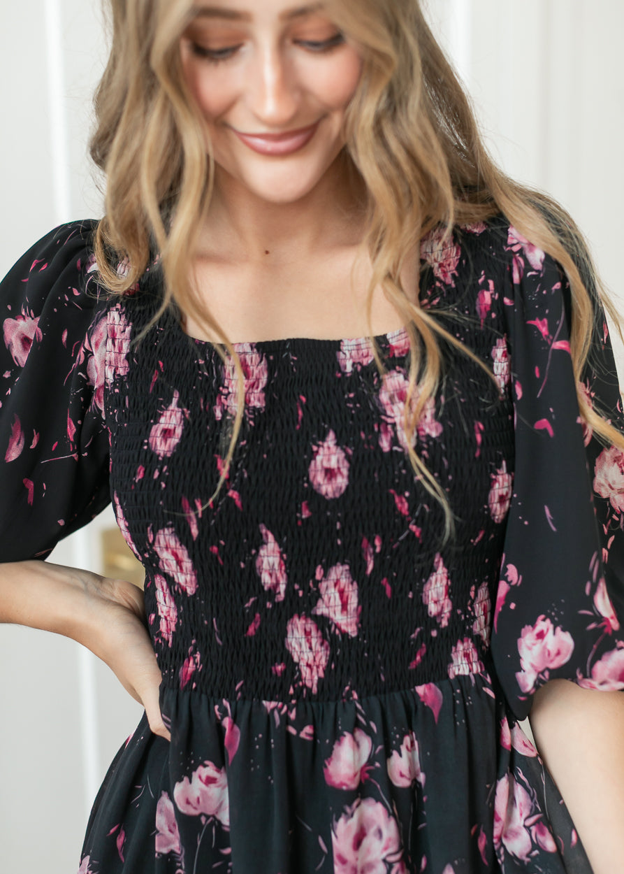 Kayleen Pink Floral Maxi Dress IC Dresses