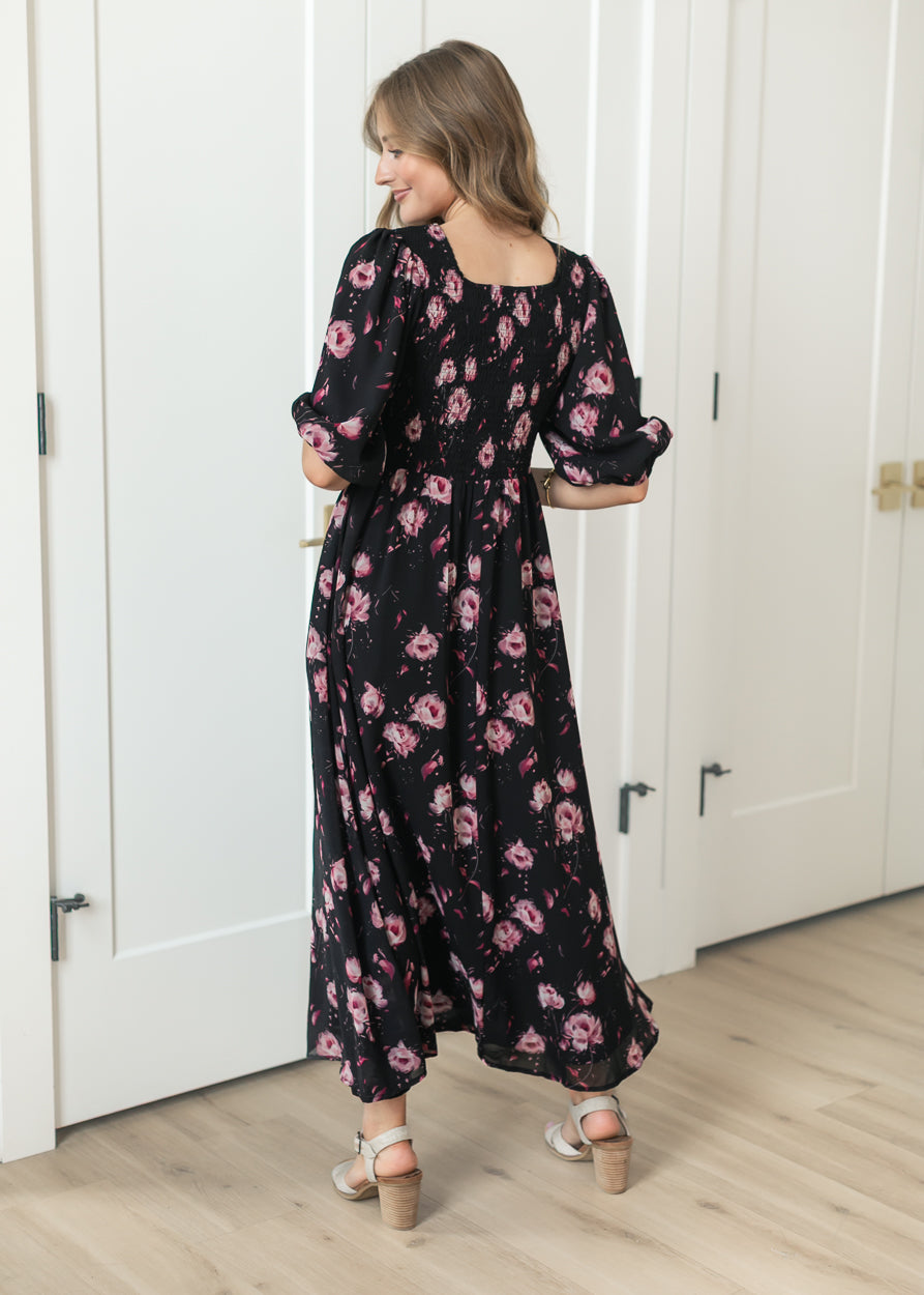 Kayleen Pink Floral Maxi Dress IC Dresses