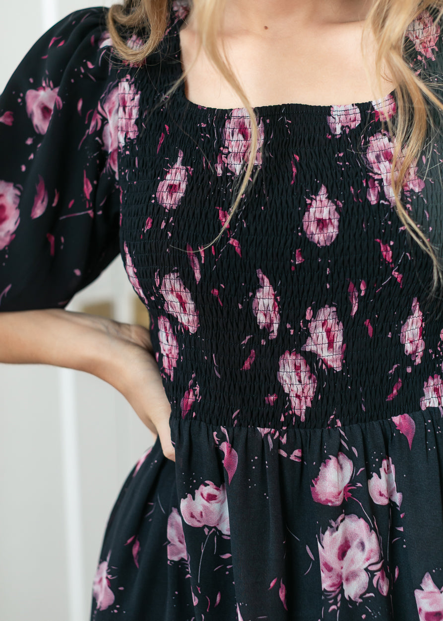 Kayleen Pink Floral Maxi Dress IC Dresses