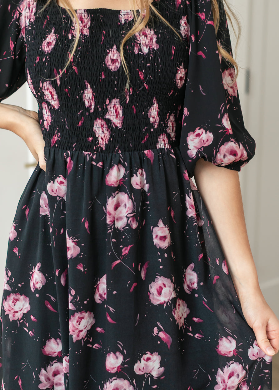 Kayleen Pink Floral Maxi Dress IC Dresses