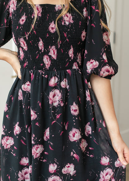 Kayleen Pink Floral Maxi Dress IC Dresses