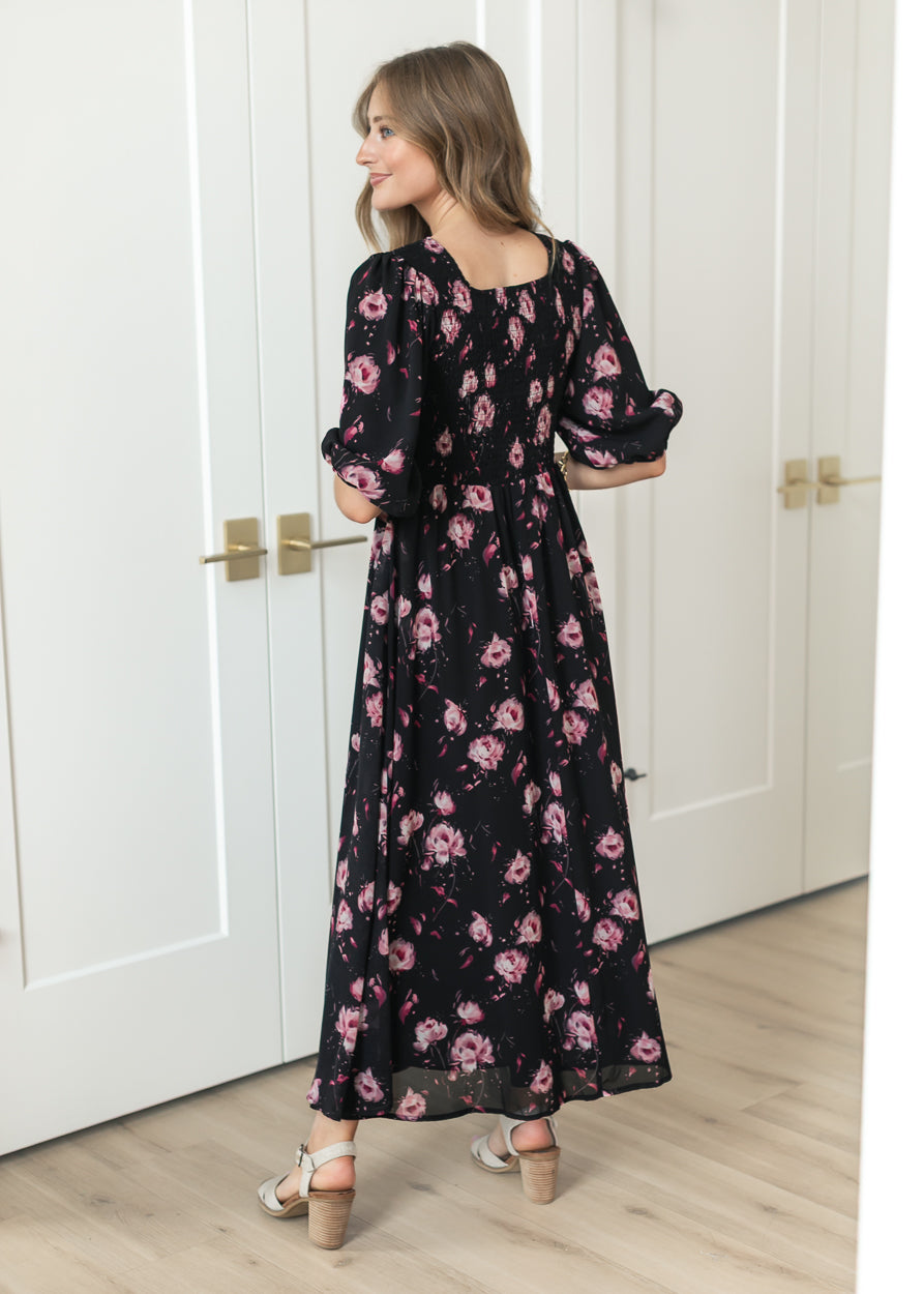 Kayleen Pink Floral Maxi Dress IC Dresses