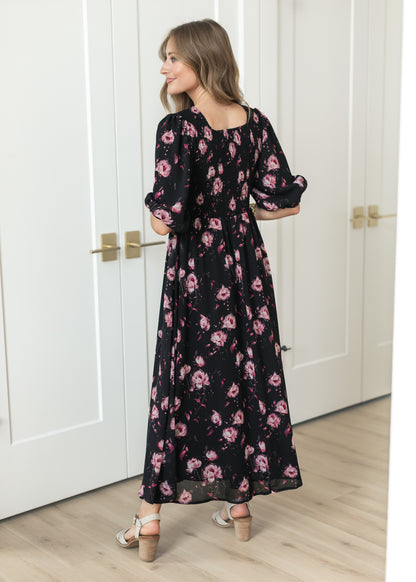 Kayleen Pink Floral Maxi Dress IC Dresses