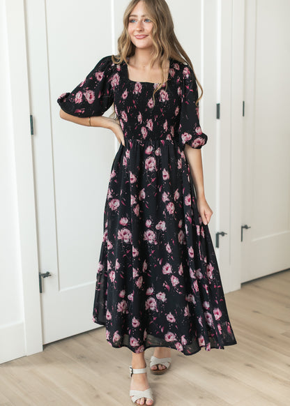 Kayleen Pink Floral Maxi Dress IC Dresses