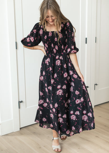 Kayleen Pink Floral Maxi Dress IC Dresses XS