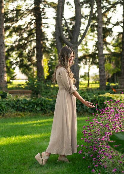 Kayleen Smocked Bodice Gauze Dress FF Dresses