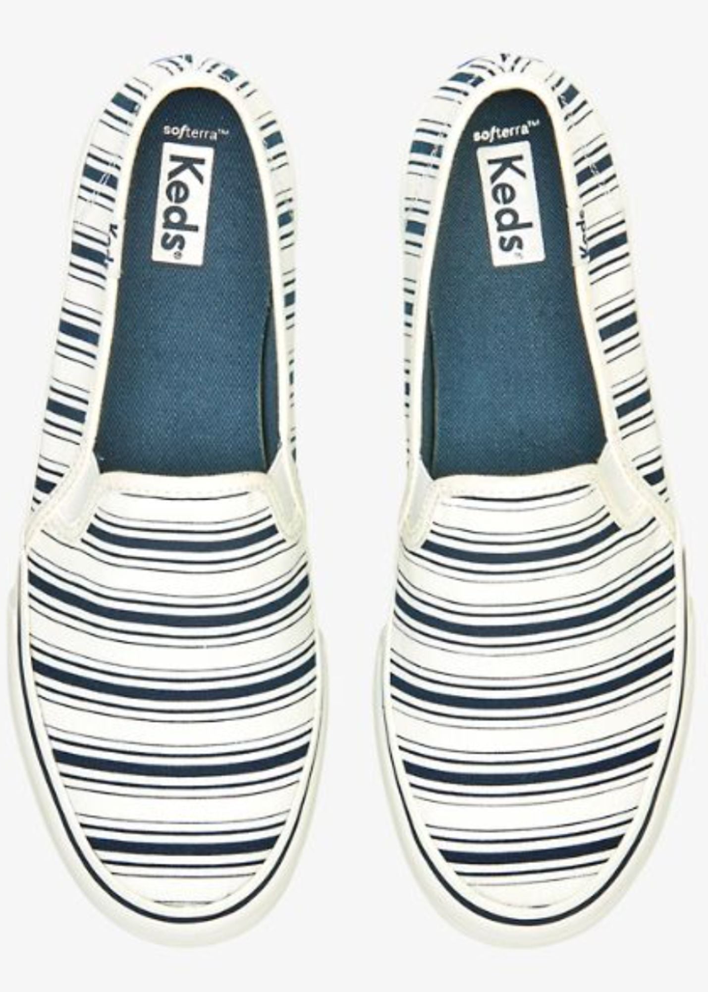 Keds® Double Decker Navy Stripe Canvas Sneakers Shoes