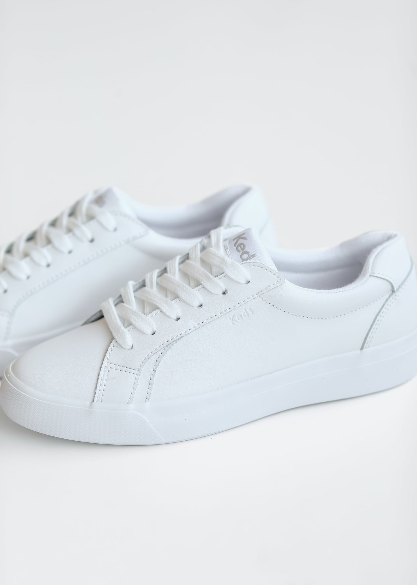 Keds® Pursuit White Leather Lace Up Sneaker Shoes