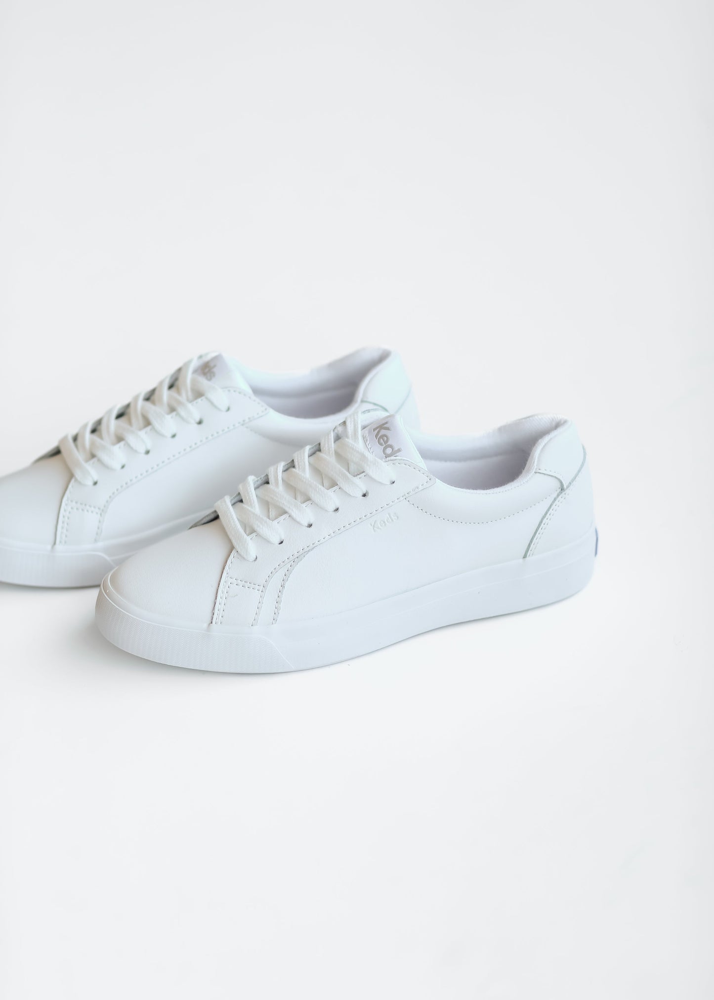 Keds® Pursuit White Leather Lace Up Sneaker Shoes