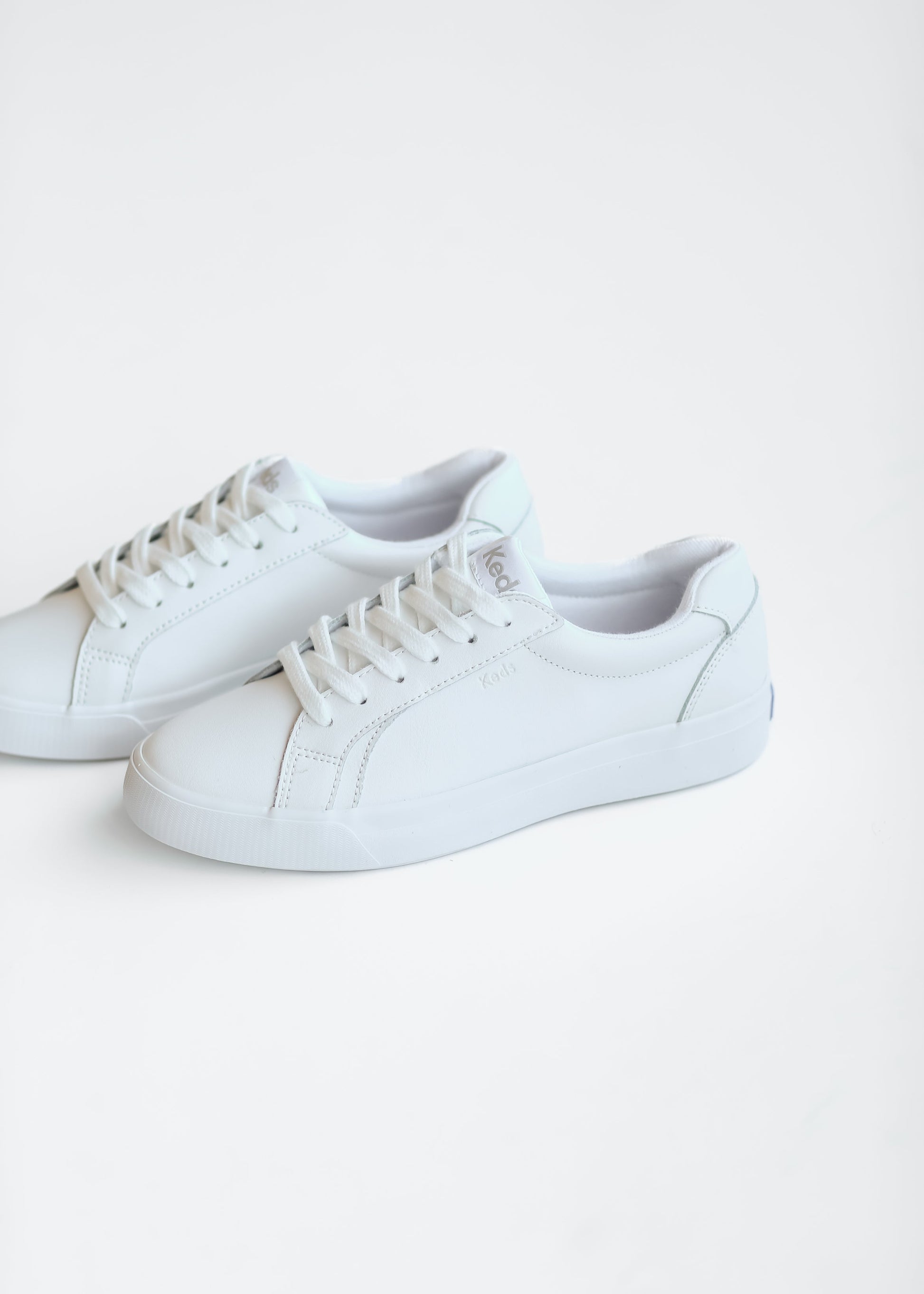 Keds® Pursuit White Leather Lace Up Sneaker Shoes