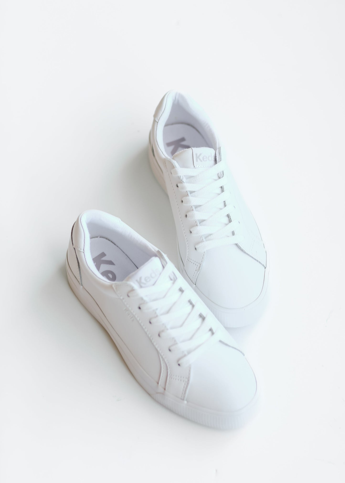 Keds® Pursuit White Leather Lace Up Sneaker Shoes