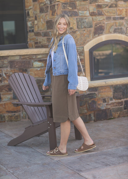 Kelly Drawstring Midi Skirt IC Skirts