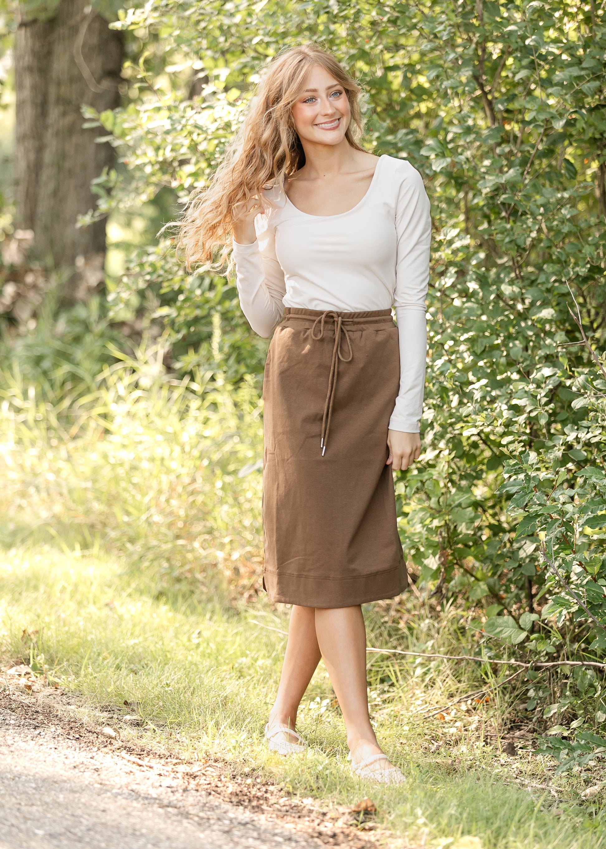 Kelly Drawstring Midi Skirt IC Skirts
