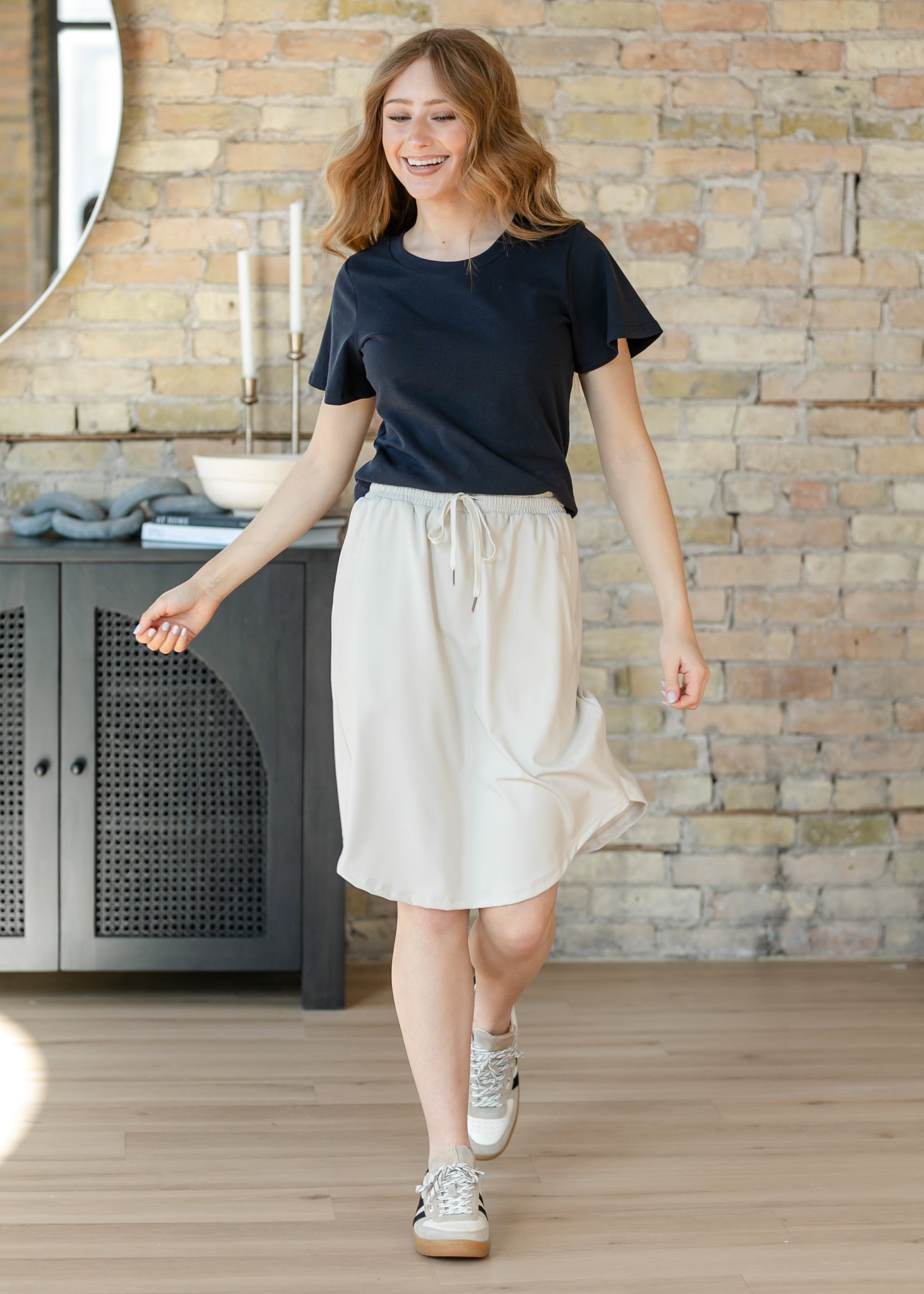 Kenedi Bone White Athletic Sport Skirt IC Skirts