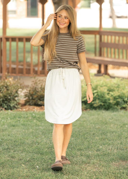 Kenedi Bone White Athletic Sport Skirt IC Skirts