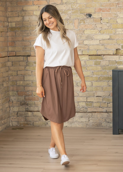 Kenedi Chocolate Brown Athletic Sport Skirt IC Skirts