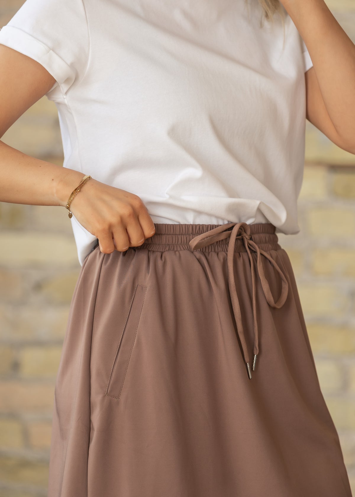 Kenedi Chocolate Brown Athletic Sport Skirt IC Skirts