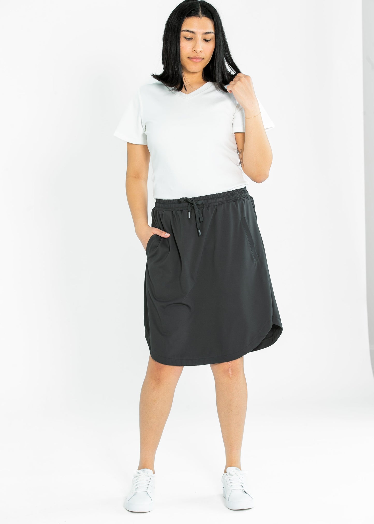 Kenedi Sport Athletic Midi Skirt IC Skirts Charcoal / XS