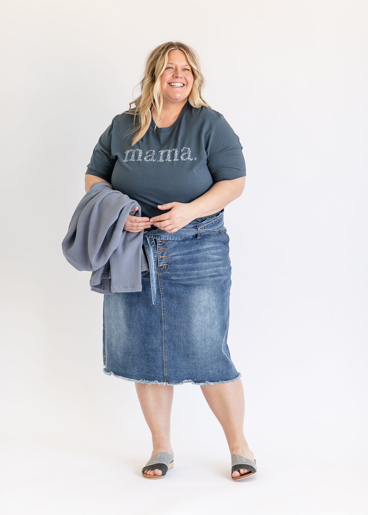 Kenzie Paperbag Waist Midi Skirt IC Skirts